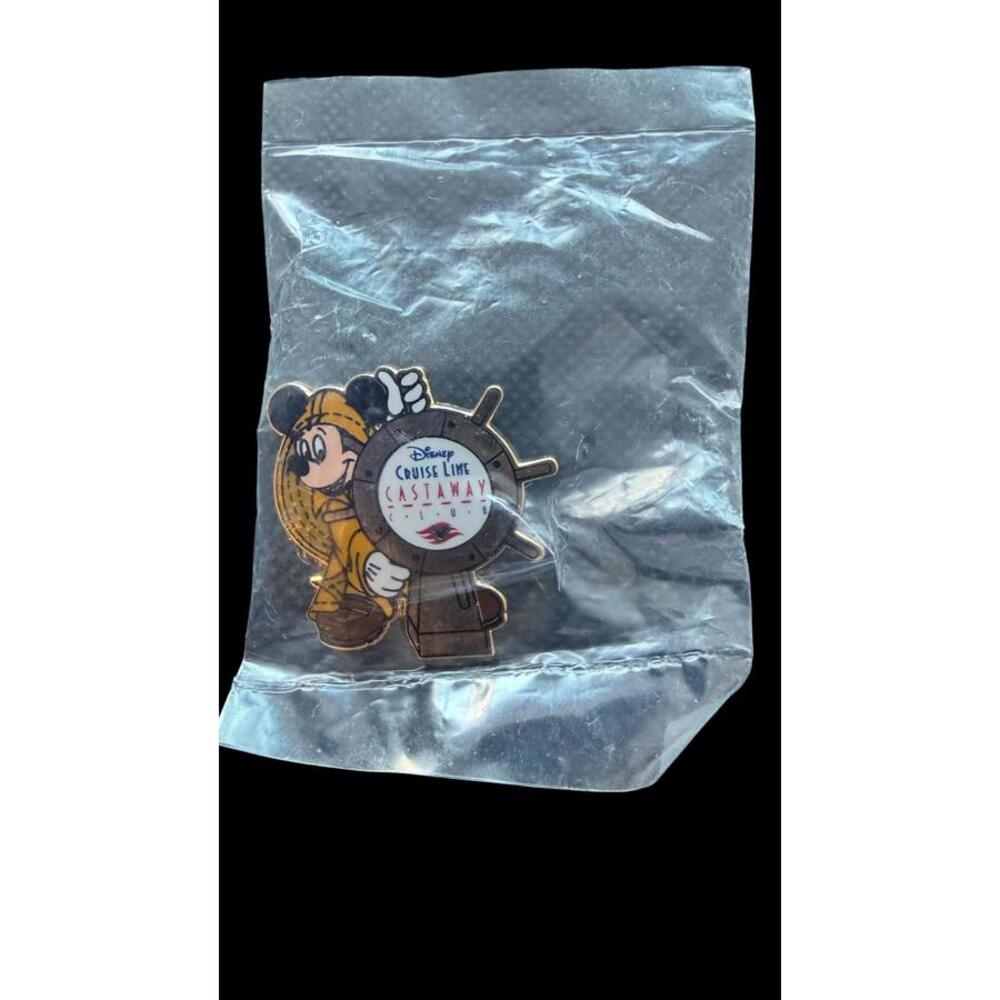 Disney Cruise Line Castaway Club Mickey Pin Mickey Ship Wheel Pin DCL NEW [COPY]